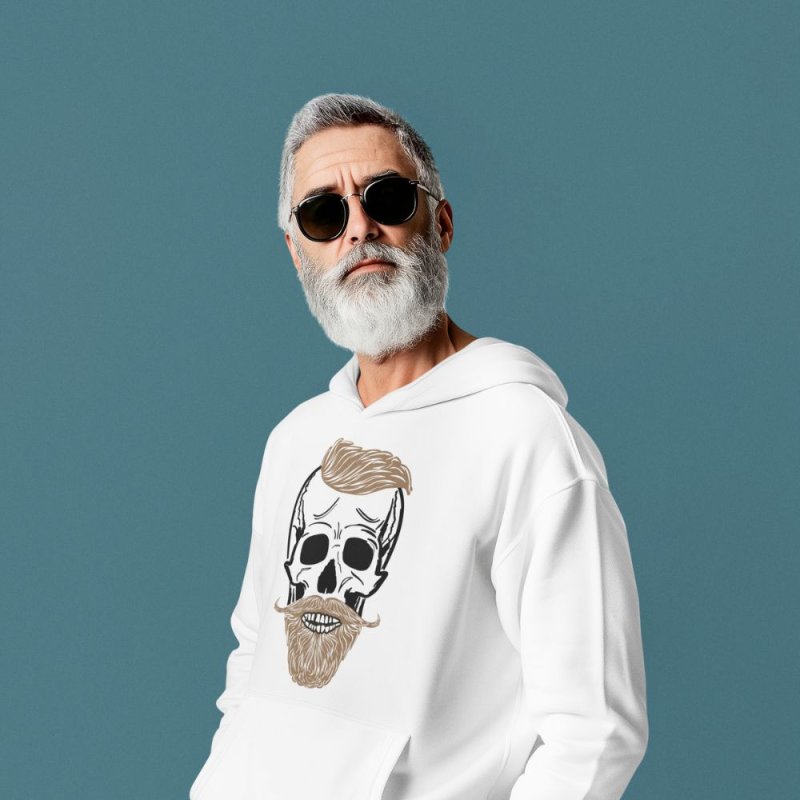 Plotterdatei „Cool Manfred“ – Skull mit Bart & Accessoires (SVG/DXF)