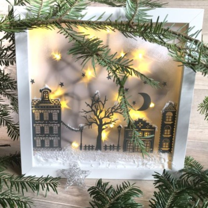 Plotterdatei „Winternacht“ – winterliches DIY-Set mit 36 Elementen (SVG/DXF)