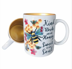 Tasse Gold-weiß Subli