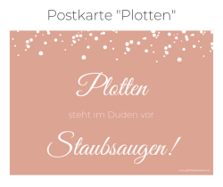 Postkarte "Plotten"
