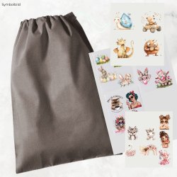 Bügelbild- Suprise Set mit Baumwollbeutel
